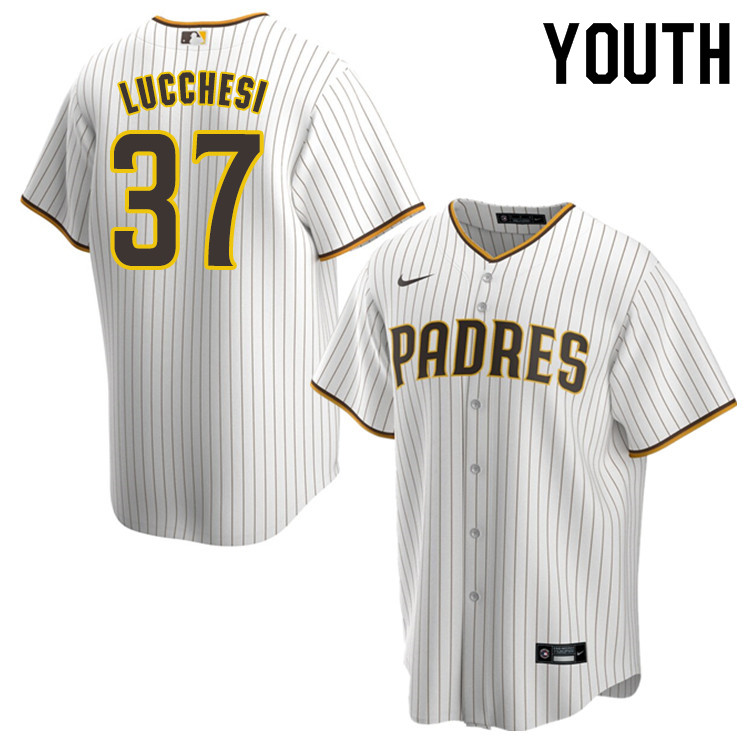 Nike Youth #37 Joey Lucchesi San Diego Padres Baseball Jersey Sale-White